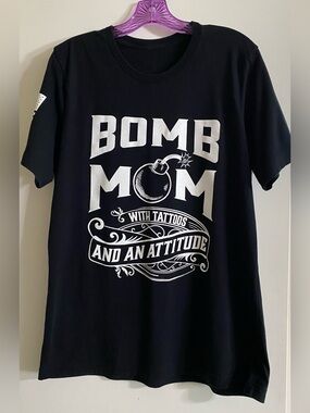 NINELINE Bomb Mom Graphic Tee - Black